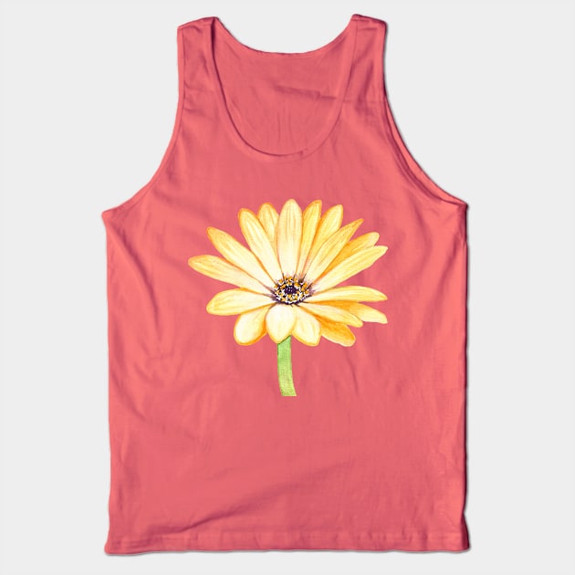 Yellow gerbera flower Tank Top by Savousepate